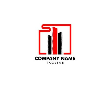 Building with Letter S Logo Design Stock Illustration