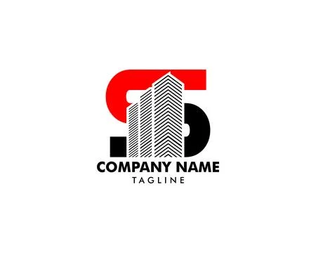 Building with Letter S Logo Design Ilustración de archivo