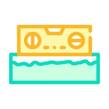 Building level color icon vector flat illustration Ilustración de archivo