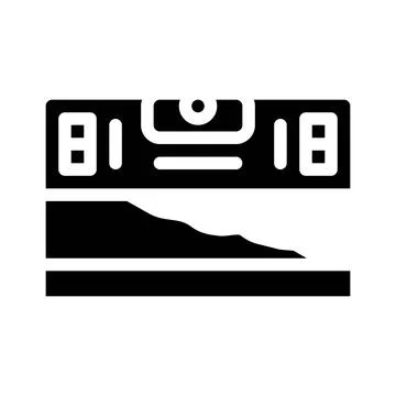 Building level glyph icon vector illustration black Ilustración de archivo