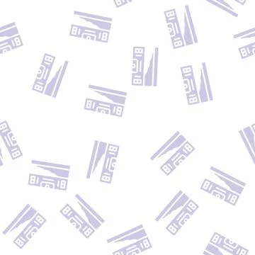 Building level glyph vector seamless pattern black Ilustración de archivo