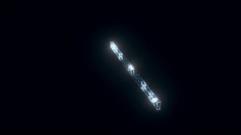 Building level hologram Rotating Stock Footage 154834061