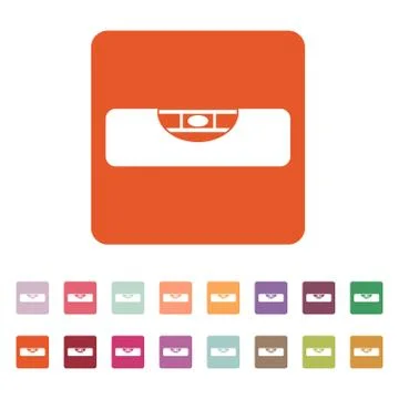 The building level icon. Bubble Level symbol. Flat Stock Illustration