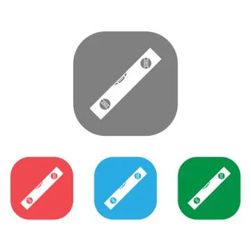 Building level icon. Bubble Level. Vector illustration, flat design. Stock Illustration