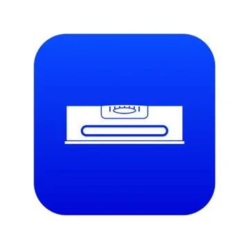 Building level icon digital blue Ilustración de archivo