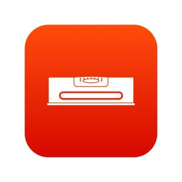 Building level icon digital red Ilustración de archivo