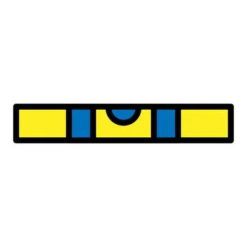 Building level line icon isolated on white background. Black flat thin icon.. Ilustración de archivo