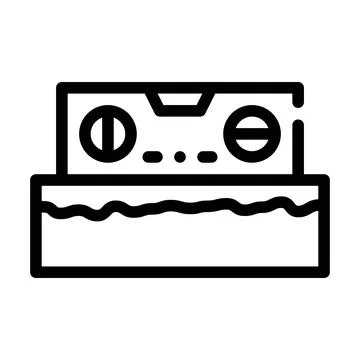 Building level line icon vector black illustration Ilustración de archivo