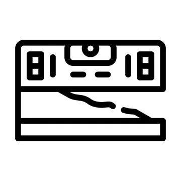 Building level line icon vector illustration black Ilustración de archivo