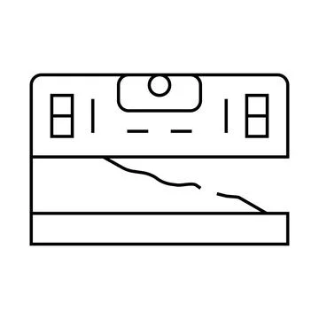 Building level line icon vector illustration black Ilustración de archivo