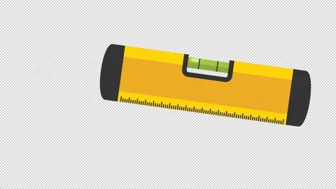 Building level tool. Animation of engineering equipment. Cartoon Stock Footage 275251481