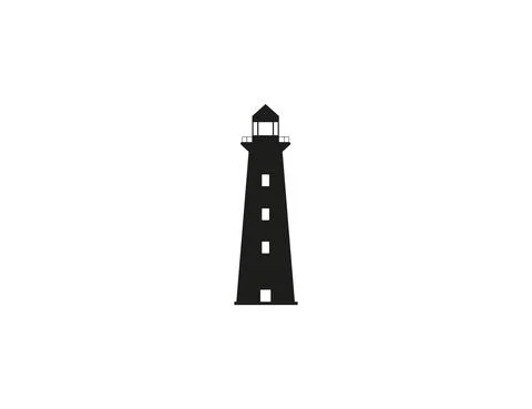 Building, lighthouse icon. Vector illustration. Flat design. Stock-Illustration