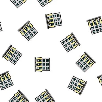 Building lighting vector seamless pattern Ilustración de archivo