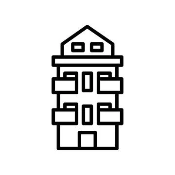 Building line icon. Architecture concept. Can be used for topics like office Stock Illustration