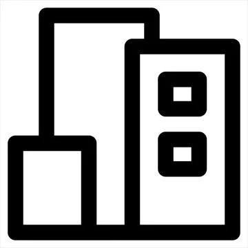Building line icon vector illustration isolated on white background Stock Illustration