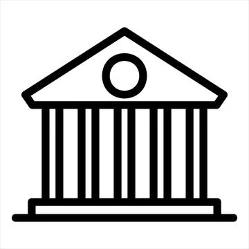 Building line icon vector illustration isolated on white background Ilustración de archivo