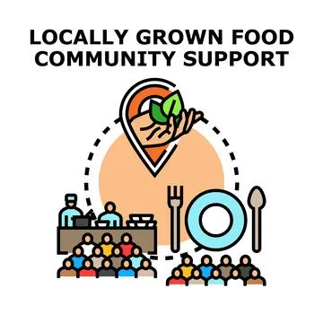 Building local food systems by supporting community Ilustración de archivo