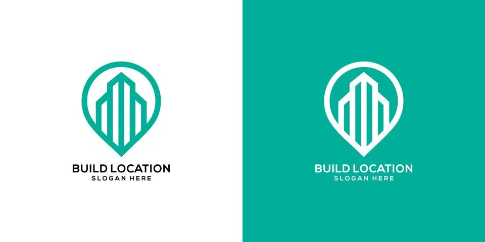 Building location logo vector template design Stock Illustration