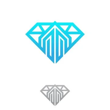 Building logo concept design shaped diamond Stock Illustration