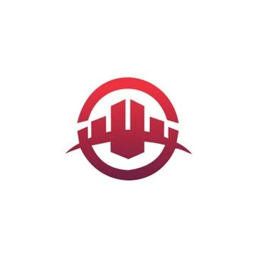 Building logo design concept template. Architectural Constructio Stock Illustration