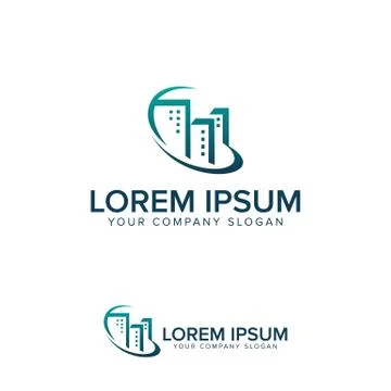 Building logo design concept template Stock Illustration
