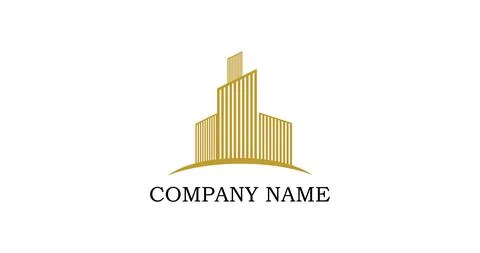 Building logo design concept template. Vector line building Ilustración de archivo