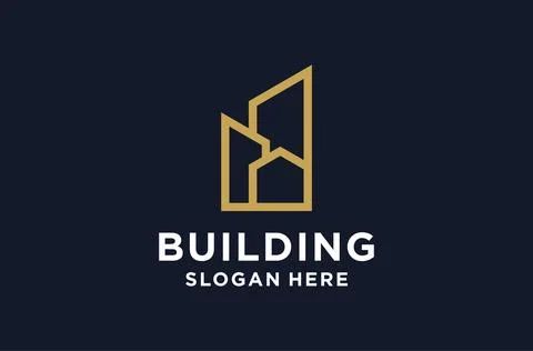 Building logo design premium vector Stock Illustration