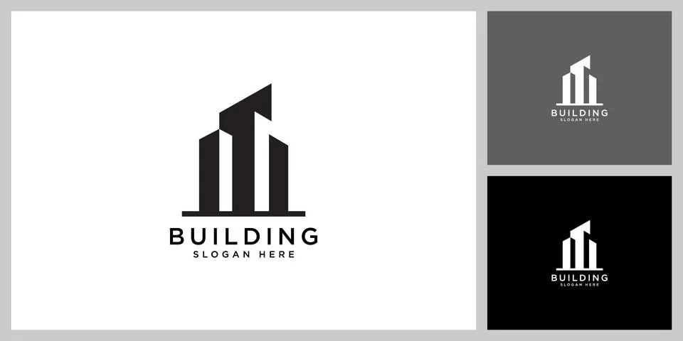 Building logo design vector template Ilustración de archivo