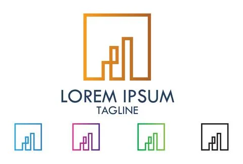 Building logo ideas design vector illustration Stock Illustration