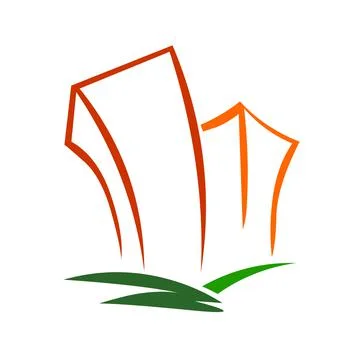 Building logo Illustrazione stock