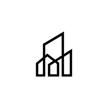 Building logo template vector designs Stock Illustration