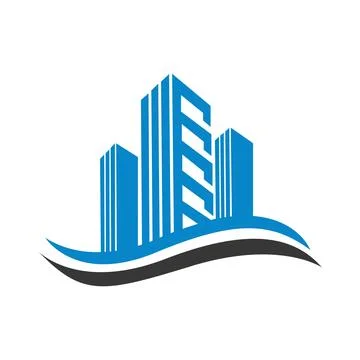 Building logo vector and symbol icon  Vector design Ilustración de archivo