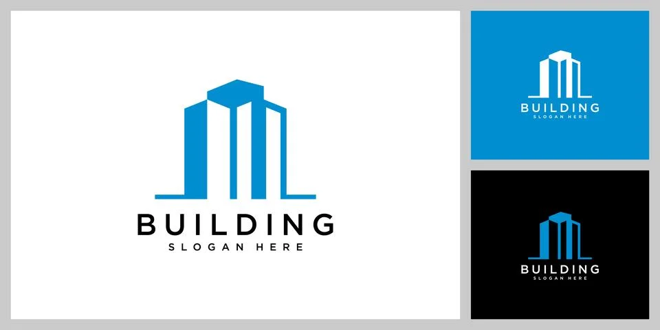 Building logo vector design template Ilustración de archivo
