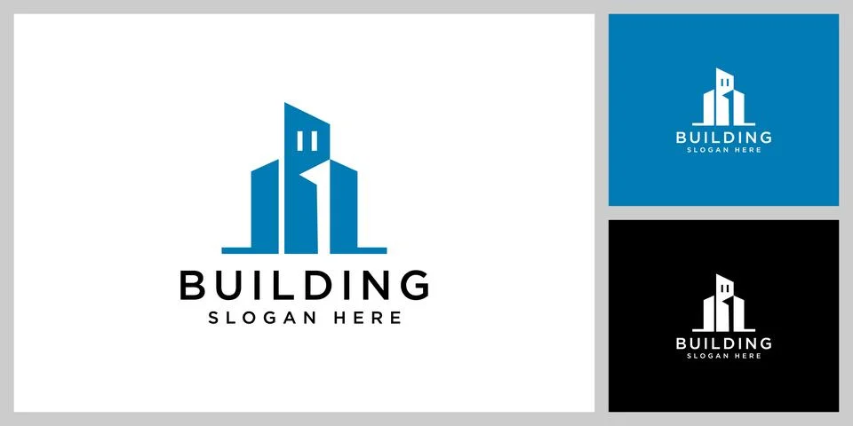 Building logo vector design template Ilustración de archivo