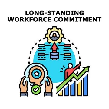 Building long standing workforce commitment and employee loyalty Ilustración de archivo