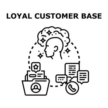 Building loyal customer base concept developing business relationships Stock Illustration