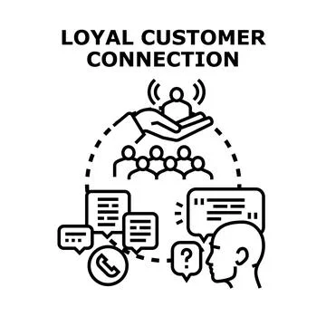 Building loyal customer connections through communication and support Ilustración de archivo