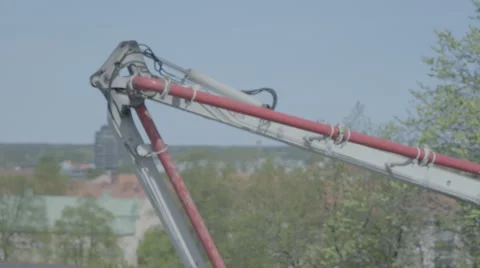 Building machine working at a construction site Stock Footage 64550050