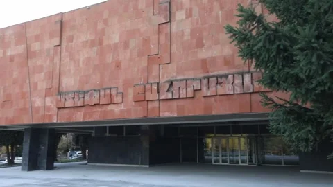 Building made of red tuff 1 Stock Footage 327025323