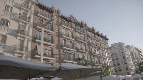 Building in Madrid Stock Footage 245299079