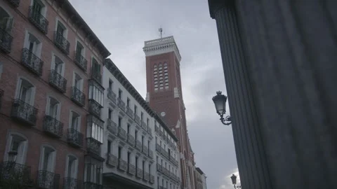 Building in Madrid Stock Footage 245309492