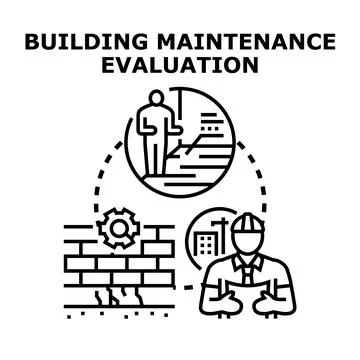 Building maintenance evaluation concept for structural integrity イラスト素材