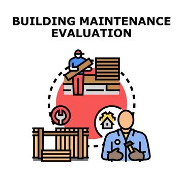 Building maintenance evaluation concept vector illustration Stock Illustration