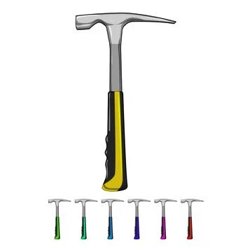 Building masons hammer cartoon vector graphic Ilustración de archivo