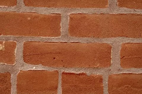 Building material concept. Surface of brickwall. Textured brown backdrop. Wall Fotos de archivo