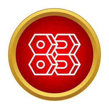 Building material icon presenting concrete blocks in circle Stock Illustration