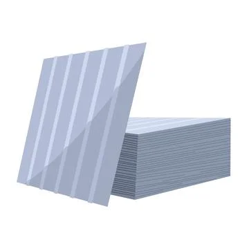 Building material. Metal profile sheet. Cartoon supplies for buildings works Stock Illustration