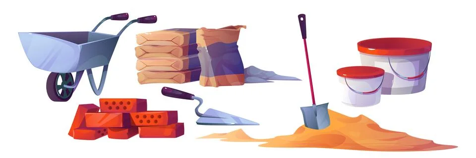 Building material pile. Brick stack vector icon Stock Illustration