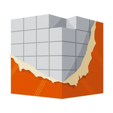 Building material. Red brick. Cartoon supplies for buildings works. Construction Stock Illustration