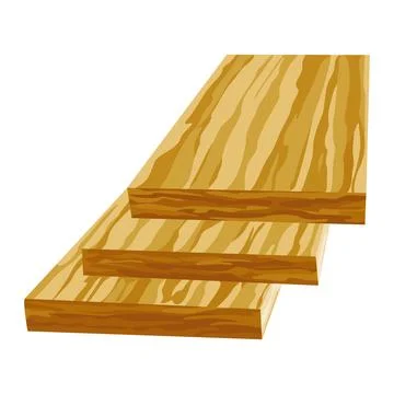 Building material. Stack of boards. Cartoon supplies for buildings works Stock Illustration